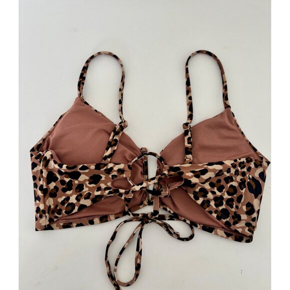 Y2K Palm & Leopard Plus Size 16W Swim Top Duo Bikini & Tankini Boho Chic Resort - Picture 8 of 15